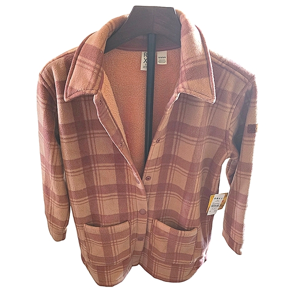 ROXY GIRLS  Ocean Quiet Zip-Up Fleece Size 10 NWT - Picture 5 of 5